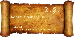 Kaszt Gabriella névjegykártya