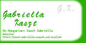 gabriella kaszt business card